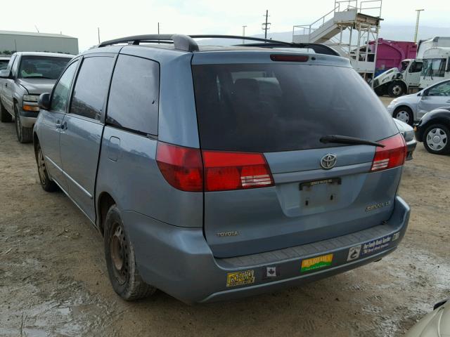 5TDZA23C64S193649 - 2004 TOYOTA SIENNA CE BLUE photo 3