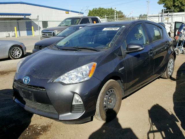 JTDKDTB38D1531789 - 2013 TOYOTA PRIUS C CHARCOAL photo 2