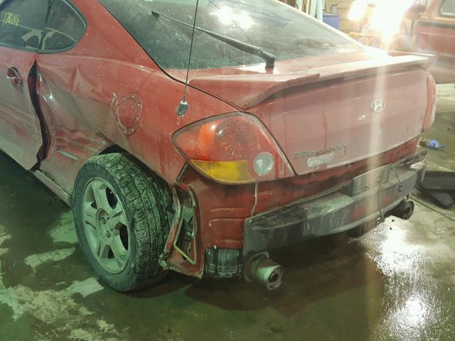 KMHHN65F13U078719 - 2003 HYUNDAI TIBURON GT RED photo 9