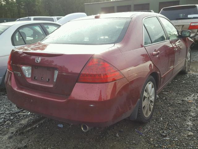 1HGCM66856A031542 - 2006 HONDA ACCORD EX RED photo 4