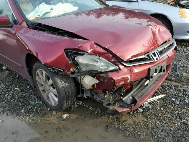 1HGCM66856A031542 - 2006 HONDA ACCORD EX RED photo 9