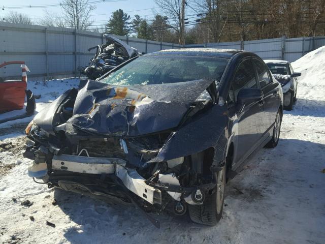 1HGFA16838L033208 - 2008 HONDA CIVIC EX BLUE photo 2