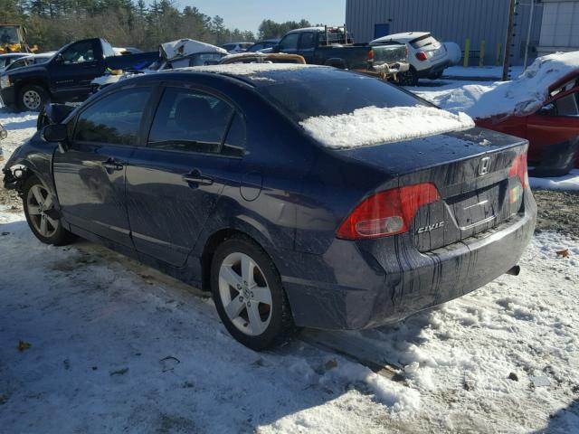 1HGFA16838L033208 - 2008 HONDA CIVIC EX BLUE photo 3