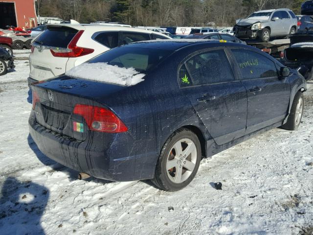 1HGFA16838L033208 - 2008 HONDA CIVIC EX BLUE photo 4