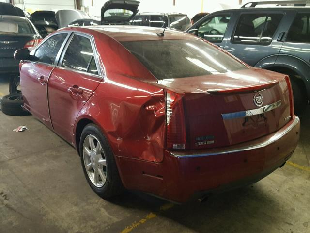 1G6DT57V280182760 - 2008 CADILLAC CTS HI FEA RED photo 3