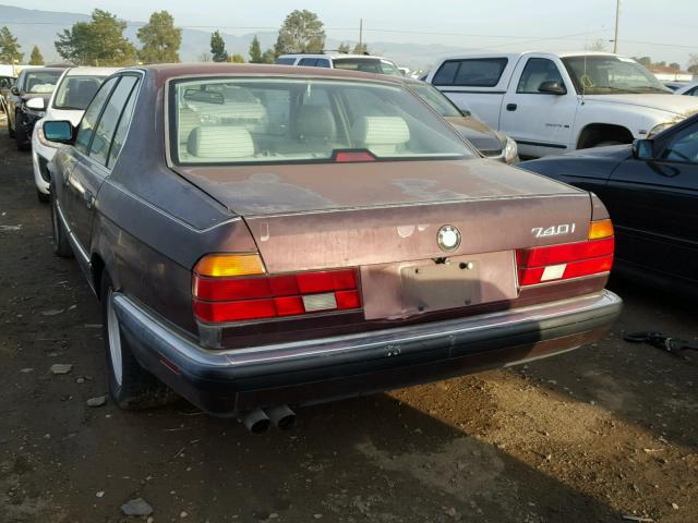 WBAGD4327PDE64557 - 1993 BMW 740 I AUTO BURGUNDY photo 3