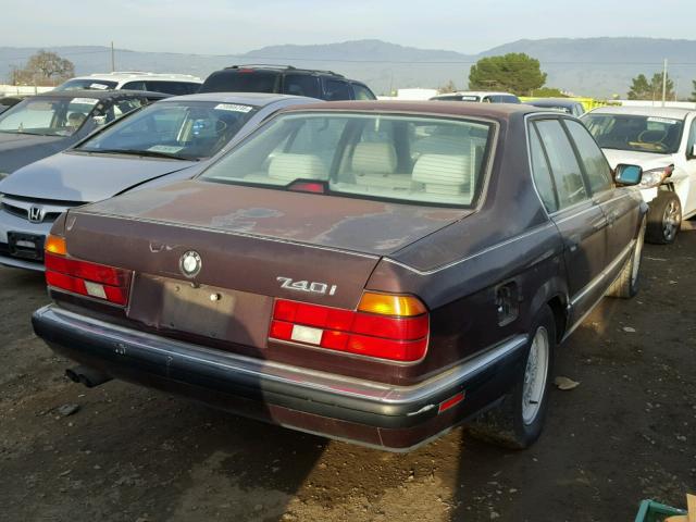 WBAGD4327PDE64557 - 1993 BMW 740 I AUTO BURGUNDY photo 4