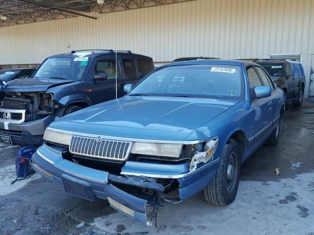 2MELM75W8PX627532 - 1993 MERCURY GRAND MARQ BLUE photo 2