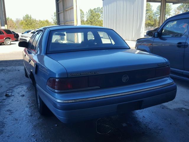 2MELM75W8PX627532 - 1993 MERCURY GRAND MARQ BLUE photo 3