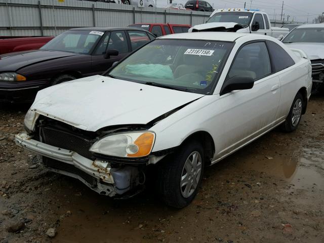 1HGEM21563L014747 - 2003 HONDA CIVIC LX WHITE photo 2