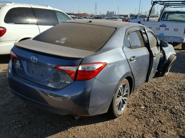 2T1BPRHE4EC119840 - 2014 TOYOTA COROLLA EC BLUE photo 4