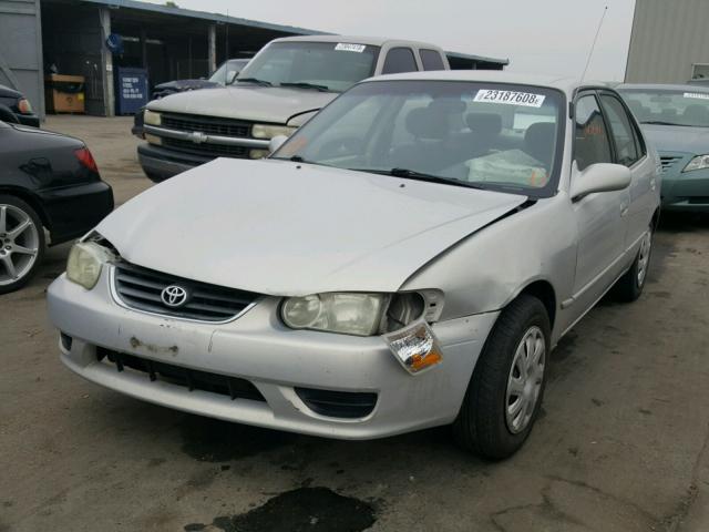 1NXBR12EX1Z514179 - 2001 TOYOTA COROLLA CE SILVER photo 2