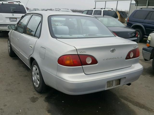 1NXBR12EX1Z514179 - 2001 TOYOTA COROLLA CE SILVER photo 3