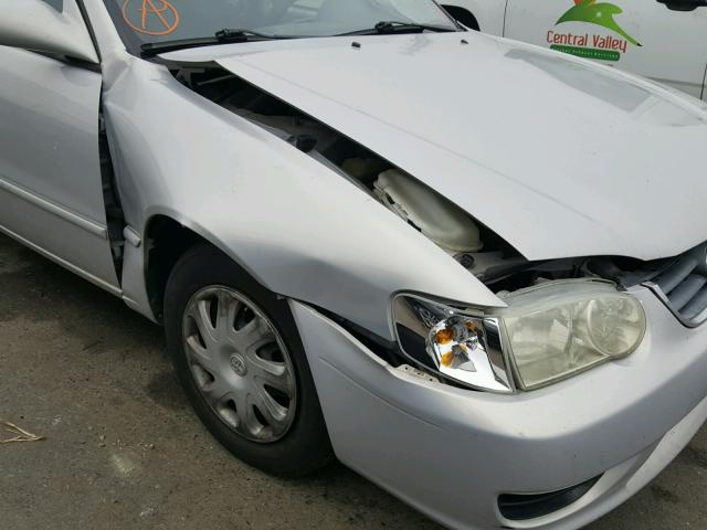 1NXBR12EX1Z514179 - 2001 TOYOTA COROLLA CE SILVER photo 9