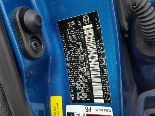 4T1BF1FK7GU566533 - 2016 TOYOTA CAMRY LE BLUE photo 10