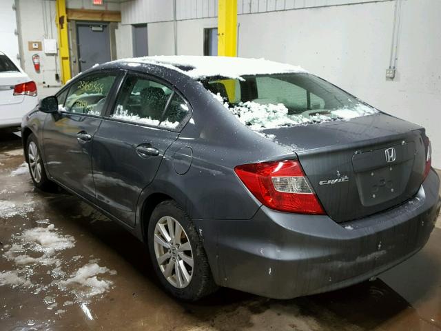 19XFB2F82CE029220 - 2012 HONDA CIVIC EX SILVER photo 3