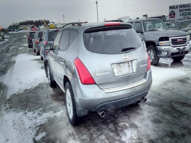 JN8AZ08W96W513938 - 2006 NISSAN MURANO SL GRAY photo 3