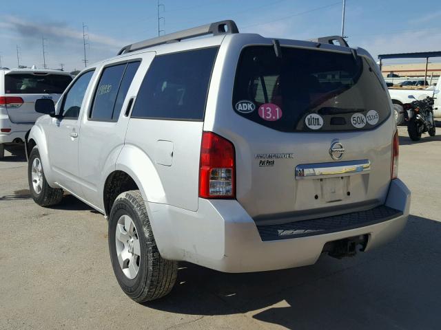 5N1AR18U48C651094 - 2008 NISSAN PATHFINDER SILVER photo 3