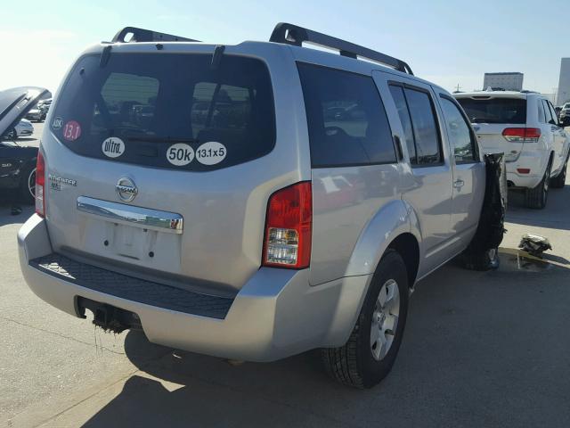 5N1AR18U48C651094 - 2008 NISSAN PATHFINDER SILVER photo 4