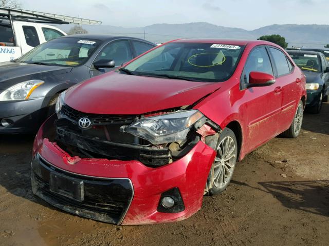 5YFBURHE3EP005711 - 2014 TOYOTA COROLLA L RED photo 2