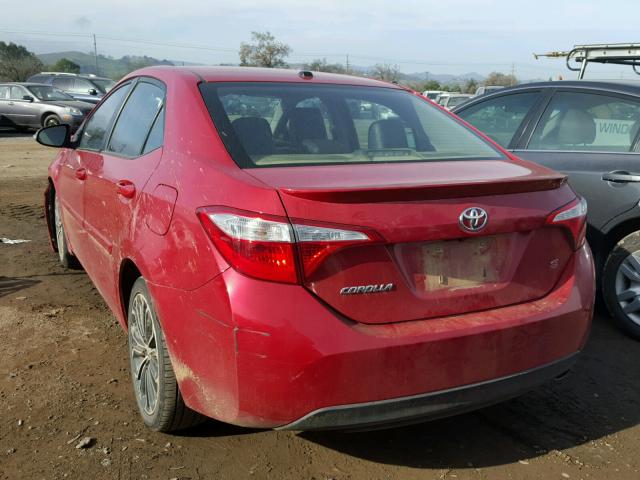 5YFBURHE3EP005711 - 2014 TOYOTA COROLLA L RED photo 3