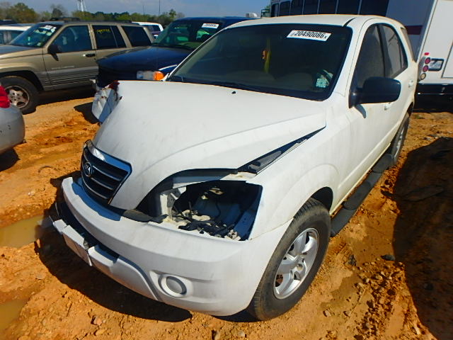 KNDJD735485845909 - 2008 KIA SORENTO EX WHITE photo 2