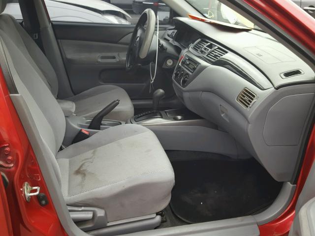 JA3AJ26E76U036333 - 2006 MITSUBISHI LANCER ES RED photo 5