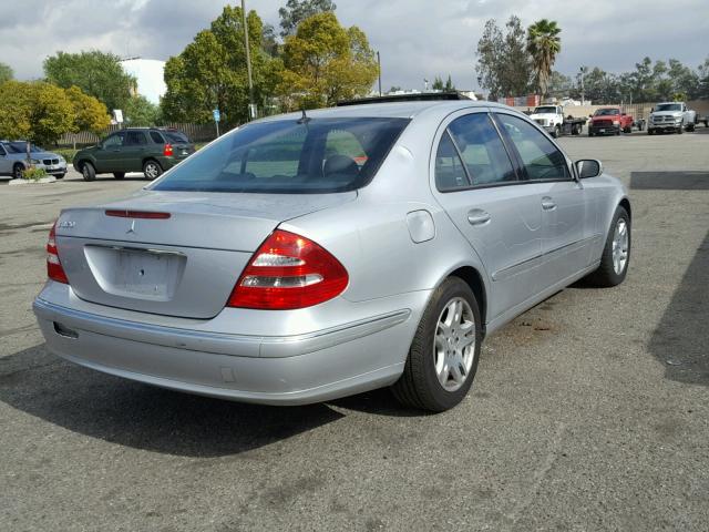 WDBUF65J64X114830 - 2004 MERCEDES-BENZ E 320 SILVER photo 4