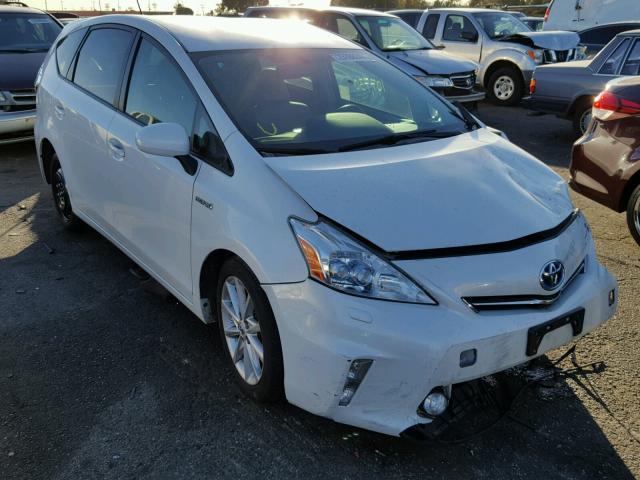 JTDZN3EU9D3226418 - 2013 TOYOTA PRIUS V WHITE photo 1