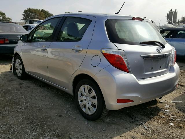 JTDKTUD3XCD526130 - 2012 TOYOTA YARIS SILVER photo 3