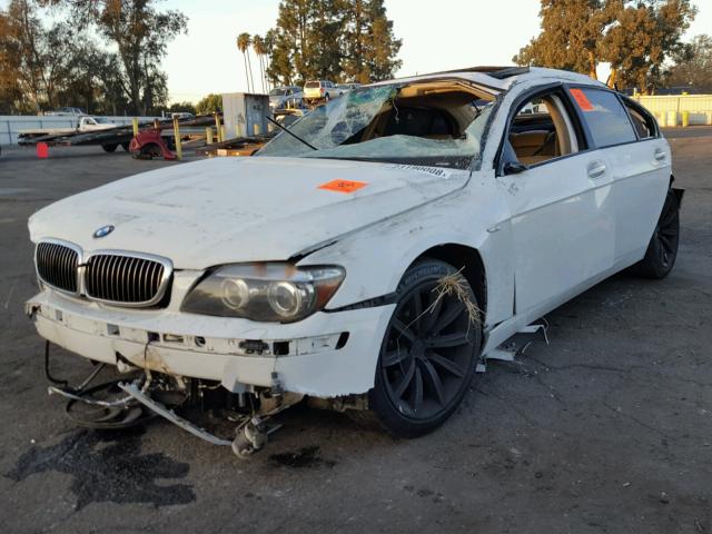 WBAHN83517DT71615 - 2007 BMW 750 WHITE photo 2