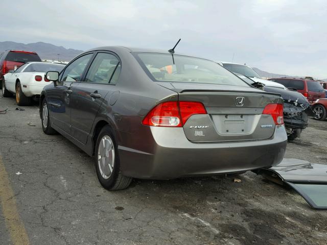 JHMFA36296S023693 - 2006 HONDA CIVIC HYBR TAN photo 3