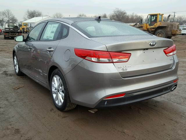 5XXGU4L39JG204733 - 2018 KIA OPTIMA EX GRAY photo 3