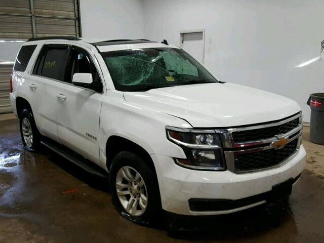 1GNSKBKC6FR309960 - 2015 CHEVROLET TAHOE K150 WHITE photo 1