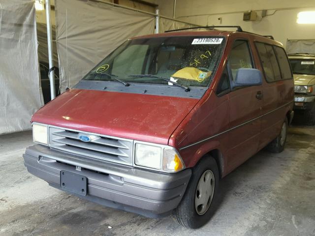 1FMCA11U6VZB44541 - 1997 FORD AEROSTAR MAROON photo 2