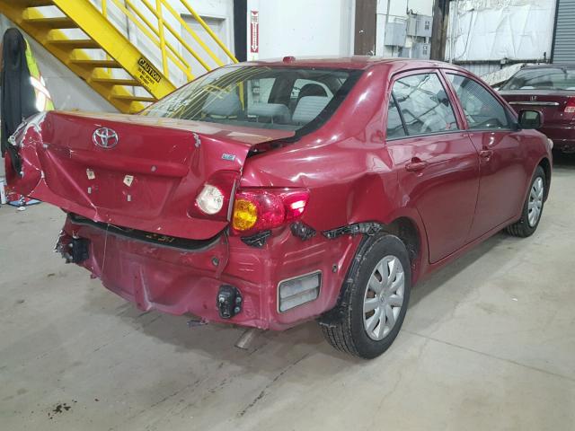 1NXBU40E69Z105983 - 2009 TOYOTA COROLLA BA MAROON photo 4