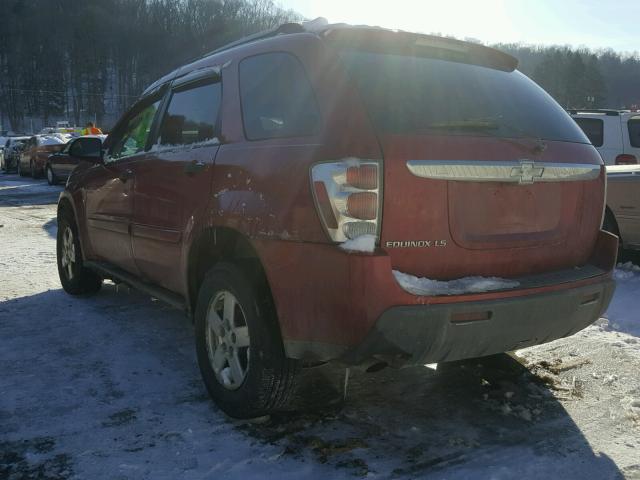 2CNDL13F856069754 - 2005 CHEVROLET EQUINOX LS BURGUNDY photo 3