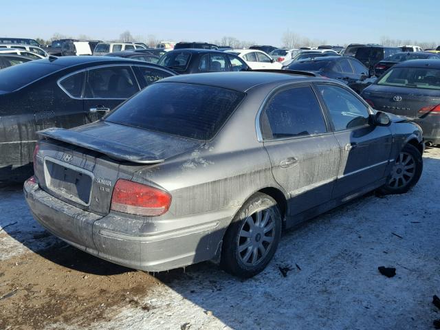 KMHWF35H53A803566 - 2003 HYUNDAI SONATA GLS GRAY photo 4