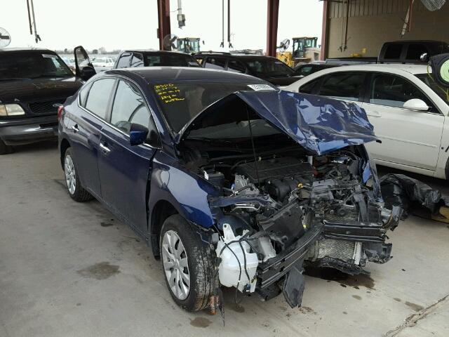 3N1AB7AP8HY324711 - 2017 NISSAN SENTRA S BLUE photo 1