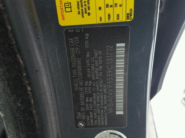 WBANV93539C131712 - 2009 BMW 535 XI Gris foto 10
