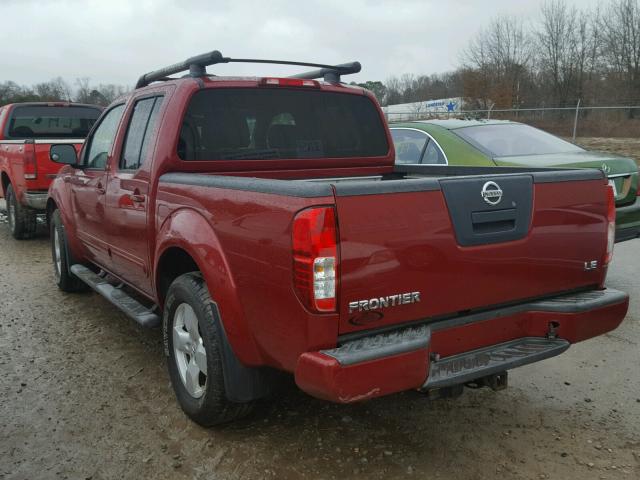 1N6AD07U17C436816 - 2007 NISSAN FRONTIER C RED photo 3