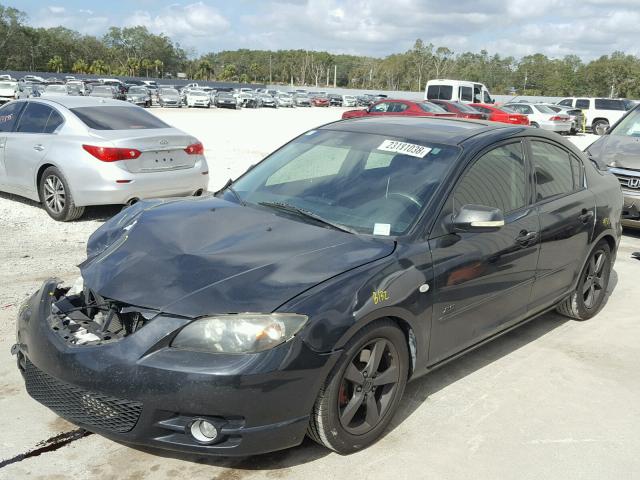 JM1BK123351289974 - 2005 MAZDA 3 S BLACK photo 2