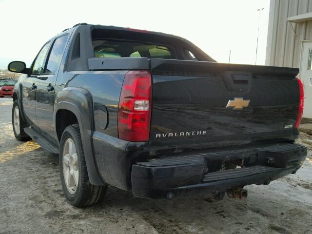 3GNFK12357G156338 - 2007 CHEVROLET AVALANCHE BLACK photo 3