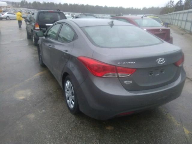 5NPDH4AE3CH067095 - 2012 HYUNDAI ELANTRA GL GRAY photo 3