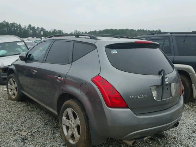 JN8AZ08T15W327962 - 2005 NISSAN MURANO SL GRAY photo 3