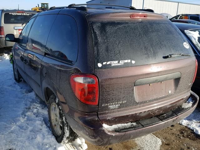 1D4GP25R23B270100 - 2003 DODGE CARAVAN SE BURGUNDY photo 3