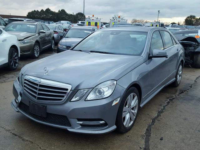 WDDHF8JB8DA749585 - 2013 MERCEDES-BENZ E 350 4MAT GRAY photo 2