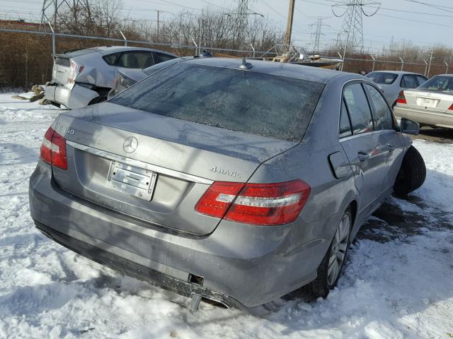 WDDHF8JB8DA749585 - 2013 MERCEDES-BENZ E 350 4MAT GRAY photo 4