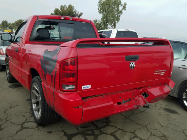 3D3HA16H35G788981 - 2005 DODGE RAM SRT10 RED photo 3