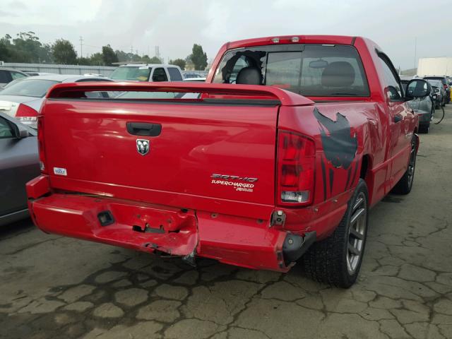 3D3HA16H35G788981 - 2005 DODGE RAM SRT10 RED photo 4